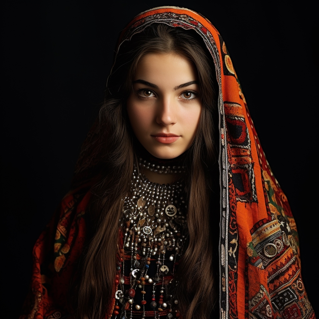 Khorasani Turks woman from Khorasan (Iran) — related phenotype reference