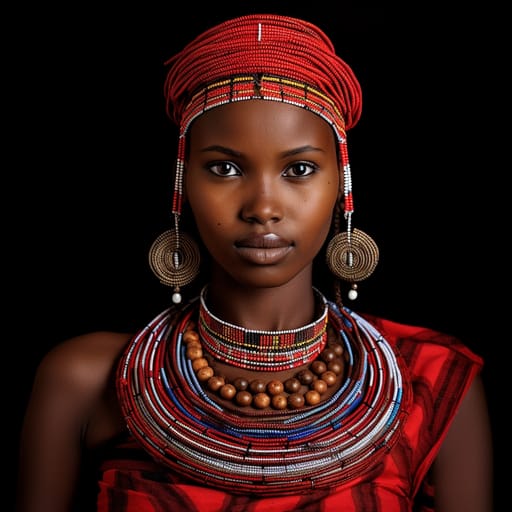 Maasai woman from Maasailand (Tanzania, Kenya) — related phenotype reference