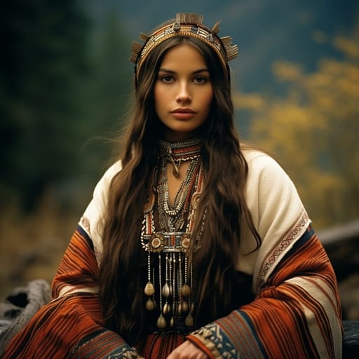 Mapuche woman from Araucanía (Chile, Argentina) — related phenotype reference