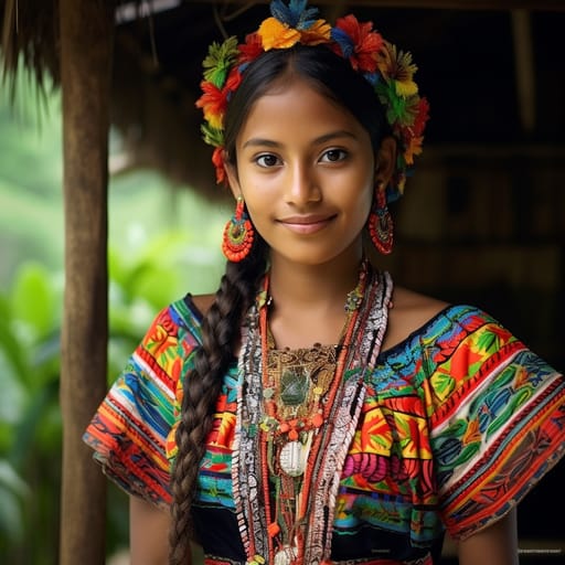 Miskito woman from Mosquito Coast (Nicaragua, Honduras) — related phenotype reference