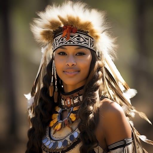 Muscogee woman from United States (Alabama, Tennessee, Georgia) — related phenotype reference