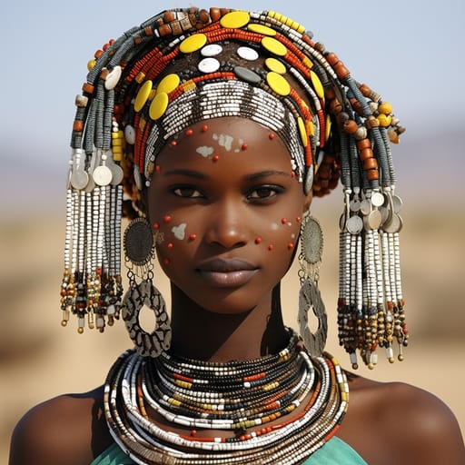 Musgum woman from Far North Region (Cameroon), Chad (Chari-Baguirmi, Mayo-Kebbi Est) — related phenotype reference