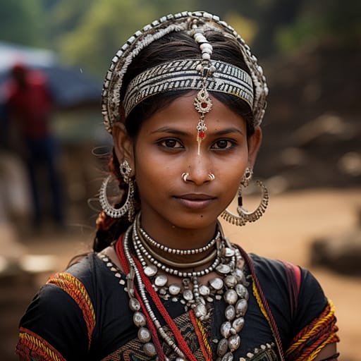 Nagpuri woman from Chota Nagpur Plateau (India)