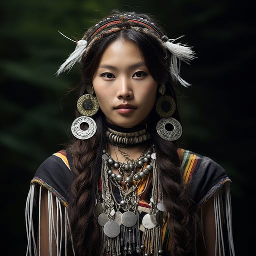 Nyishi woman from Arunachal Pradesh (India)