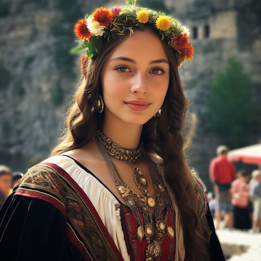 Occitans woman from Occitania (France, Italy, Spain)