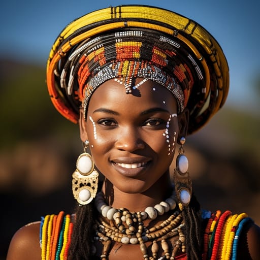 Ovambo woman from Ovamboland (Namibia), Angola — related phenotype reference