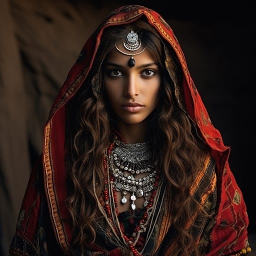 Siddi woman from Pakistan (Baluchistan, Sindh), India (Karnataka, Gujarat, Hyderabad)