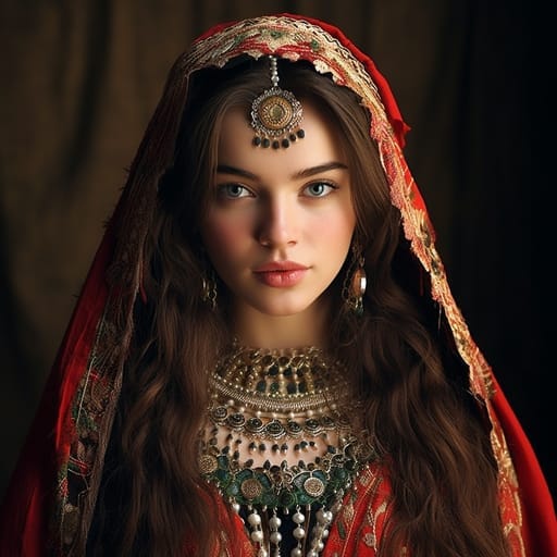 Turkmens woman from Turkmenistan, Turkmen Sahra, Afghanistan — related phenotype reference