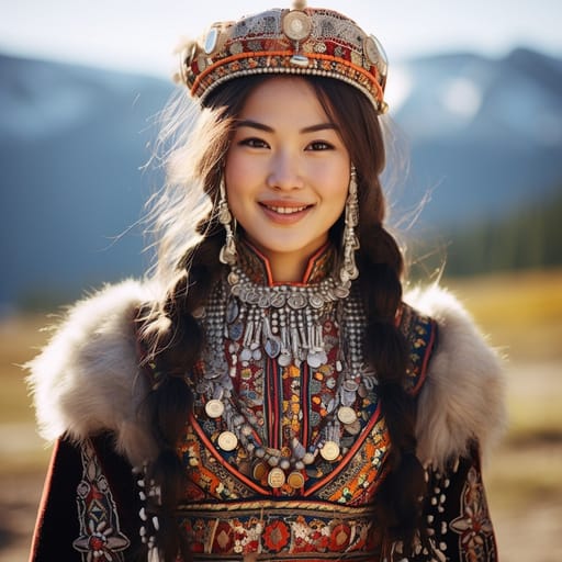 Tuvans woman from Tuva (Russia) — related phenotype reference