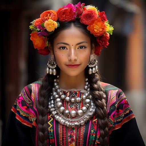 Zapotecs woman from Oaxaca (Mexico)