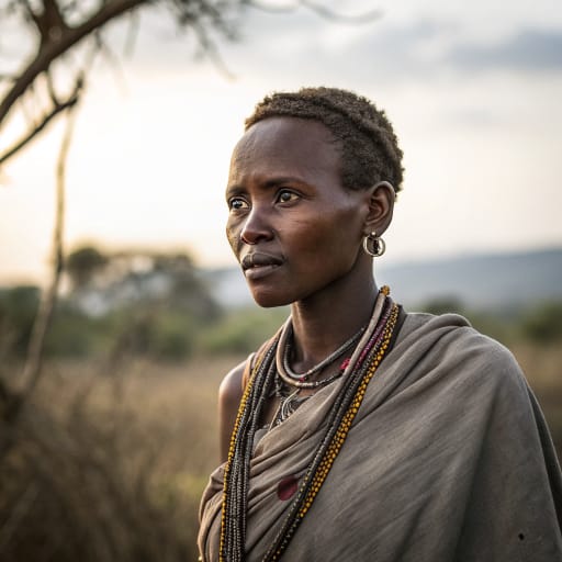 Aari woman from Highlands around Jinka in southwestern Ethiopia, in the former South Omo Zone and today's Ari Zone, related phenotype reference