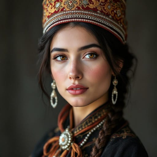 Abazins woman from Abazinia (Russia)