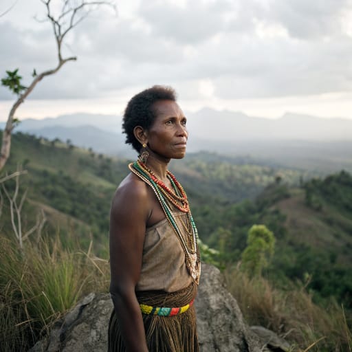 Abelam woman from The Prince Alexander Mountains and surrounding foothills of East Sepik Province, Papua New Guinea, centered on the Maprik and Wosera areas., related phenotype reference