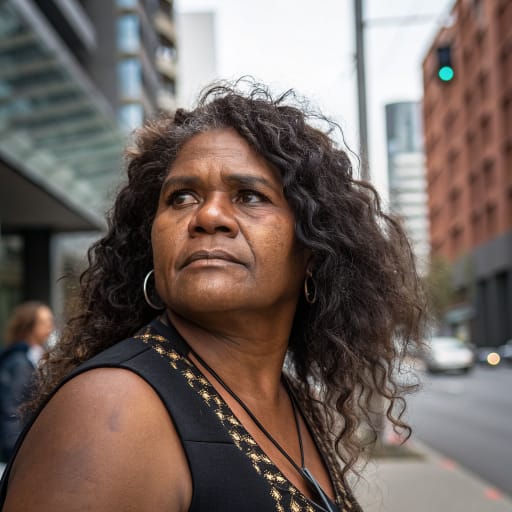 Aboriginal Tasmanians woman from Tasmania (lutruwita) and its Bass Strait islands, notably the Furneaux Group, in Australia., related phenotype reference