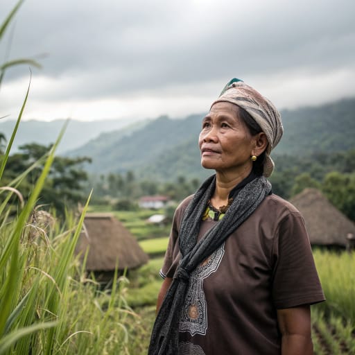 Abui woman from Central highlands of Alor Island, Alor Regency, East Nusa Tenggara, Indonesia, inland from the town of Kalabahi.