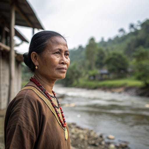 Abung woman from Interior river lowlands of Lampung province, southern Sumatra, Indonesia, mainly the North, Central and East Lampung regencies around Kotabumi