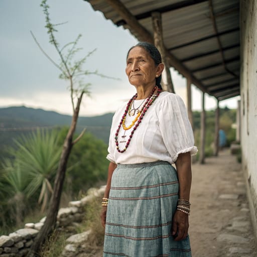 Acaxee woman from Sierra Madre Occidental of eastern Sinaloa and northwestern Durango, Mexico, around the colonial mining centers of Topia and San Andrés, related phenotype reference