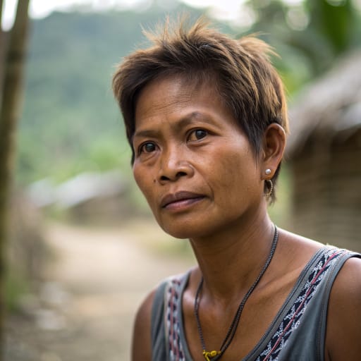 Aeta woman from Mountains of central and northern Luzon, Philippines: Zambales, Tarlac, Pampanga, Bataan, and the Sierra Madre