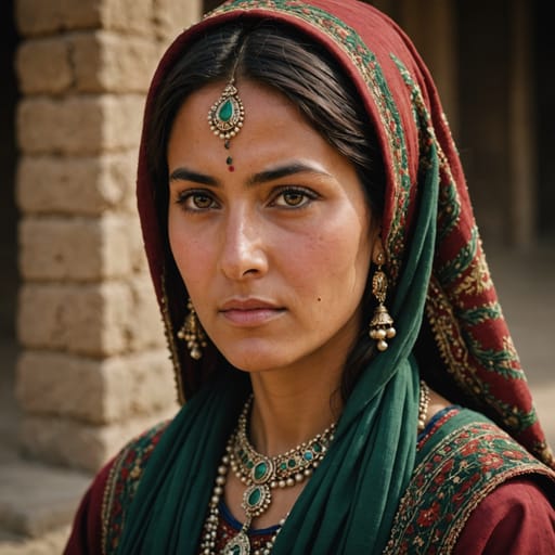 Afghan Tajik woman from Afghanistan and Tajikistan, traditional dress, alternate reference 3, Ethnic Erotic phenotype catalog