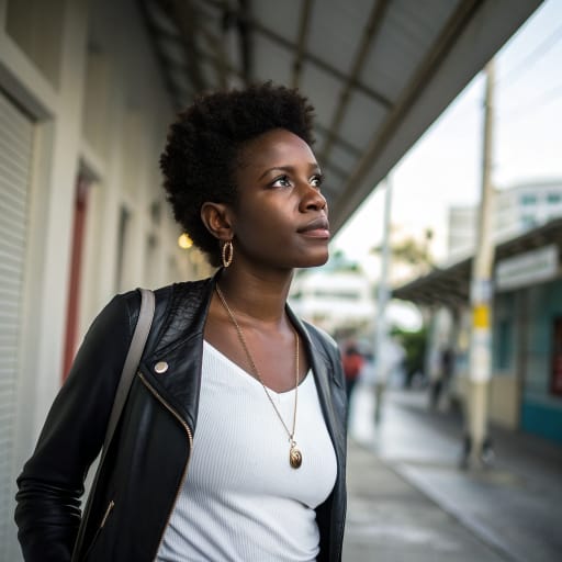 Afro-Kittitians and Nevisians woman from Saint Kitts and Nevis, a two-island federation in the Leeward Islands of the Eastern Caribbean