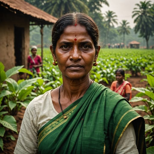 Agri woman from Northern Konkan coast of Maharashtra, India: Raigad, Thane and Palghar districts, Navi Mumbai and the wider Mumbai region
