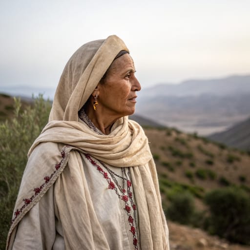 Ait Waryaghar woman from The central Rif mountains and the Al Hoceima coast of northern Morocco, including the Nekor and Ghis valleys and Ajdir, related phenotype reference
