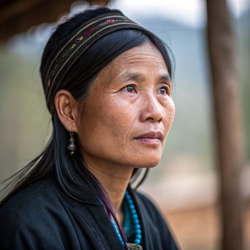 Akha woman from Yunnan (Pu'er and Xishuangbanna)