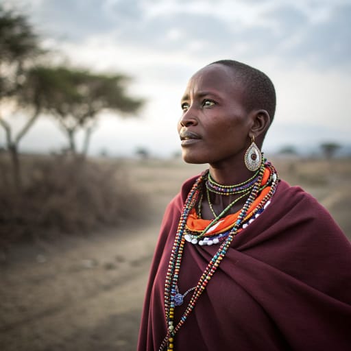 Akie woman from Maasai Steppe of northern Tanzania, chiefly southwestern Simanjiro District in Manyara Region
