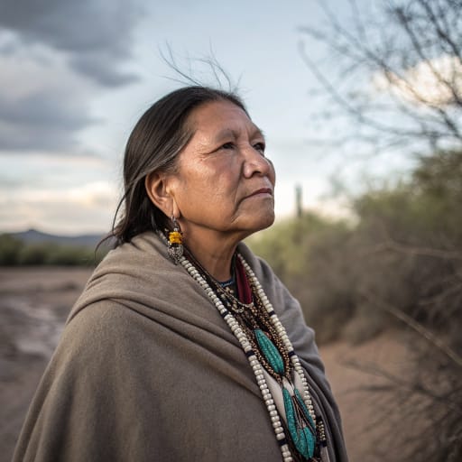 Akimel O'odham woman from Middle Gila and lower Salt River valleys of south-central Arizona, United States, chiefly the Gila River and Salt River reservations around Phoenix., related phenotype reference
