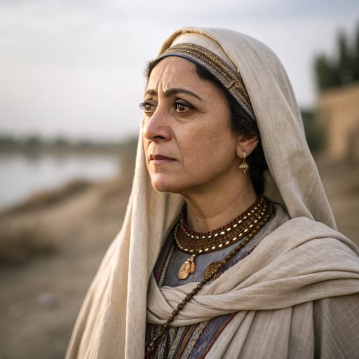 Akkadians woman from Akkad, the northern part of ancient Babylonia where the Tigris and Euphrates run closest together, in present-day central Iraq