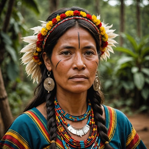 Amazonian Indigenous Bolivian woman from Bolivia (Amazon basin and Chaco)