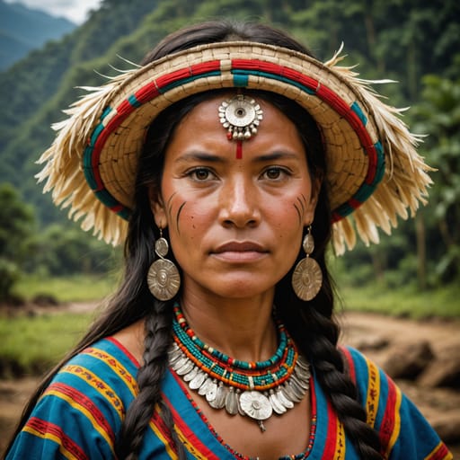 Amazonian Indigenous Peruvian woman from Peru (Amazon basin)