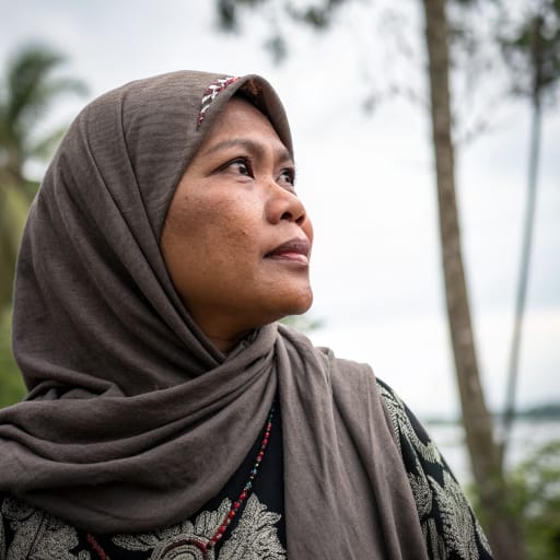 Aneuk Jamee woman from Southwest coast of Aceh province, Indonesia, chiefly South Aceh and Southwest Aceh regencies, with smaller communities elsewhere on the west coast