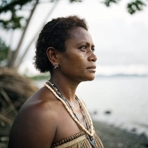 Anuta woman from Anuta Island, Temotu Province, Solomon Islands — Melanesia