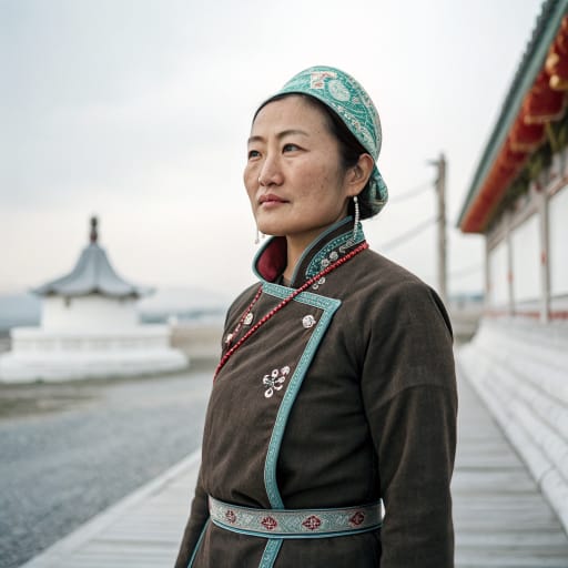 Aohans woman from Aohan Banner in southeastern Chifeng, Inner Mongolia, China, bordering Liaoning Province