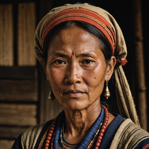 Apatani woman from Ziro Valley, Lower Subansiri, Arunachal Pradesh, India