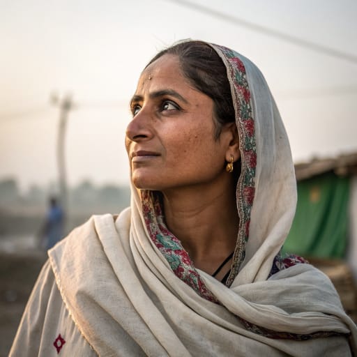 Arain woman from Punjab, Pakistan; historically also the eastern Punjab districts now in India, with smaller communities in Sindh and a diaspora in Britain and the Gulf states