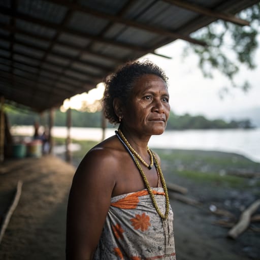 'Are'are woman from Southern Malaita, with a related community at Marau Sound on eastern Guadalcanal, Solomon Islands