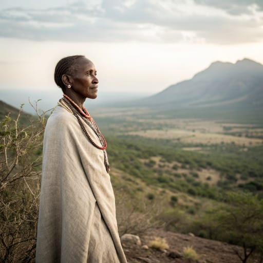 Ariaal woman from Marsabit County, northern Kenya: the slopes of Mount Marsabit, the Ndoto Mountains and the surrounding lowlands between Samburu and Rendille country.