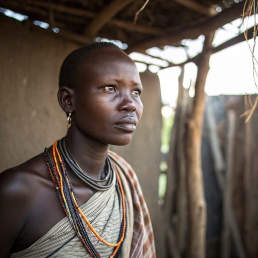 Aringa woman from Yumbe District in the West Nile sub-region of northwestern Uganda, on the South Sudan border; formerly Aringa County of Arua District., related phenotype reference