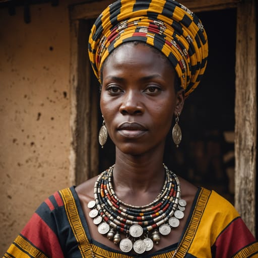 Asante woman from Ashanti Region of south-central Ghana, centered on Kumasi