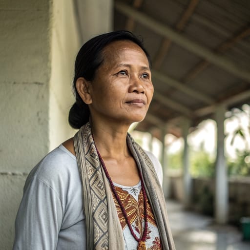 Ati woman from Panay (Aklan, Antique, Capiz and Iloilo), Guimaras, Negros and Boracay, in the Visayas of the Philippines