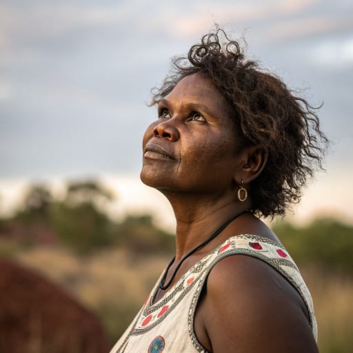 Awinmul woman from Top End of the Northern Territory, Australia; the boundaries of their country are known mainly from early ethnographic surveys, related phenotype reference
