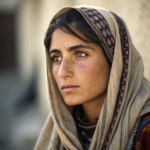 Azerbaijani woman from Azerbaijan and Iran (Iranian Azerbaijan)