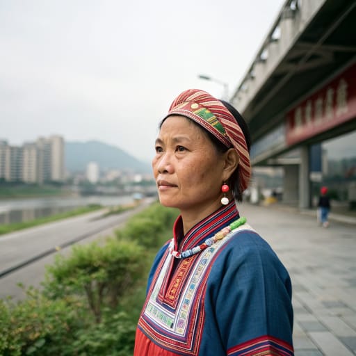 Babuza woman from The coastal plain between the Dadu and Zhuoshui rivers, Changhua and Yunlin counties, west-central Taiwan, with descendant communities inland in the Puli basin, Nantou.