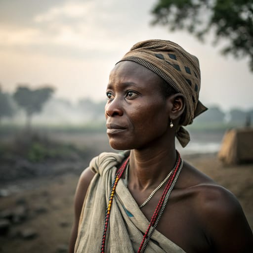 Bafia woman from Mbam-et-Inoubou department, Centre Region, Cameroon, around the town of Bafia in the Mbam river country north of Yaoundé, related phenotype reference