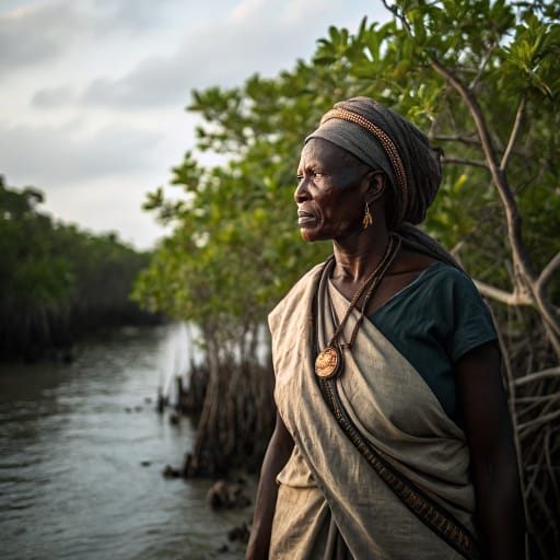 Baga woman from Coastal Boké region, northwestern Guinea (mangrove coast) — Western Africa