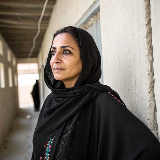 Baharna woman from Bahrain, plus the Qatif and al-Ahsa oases of Saudi Arabia's Eastern Province, with long-established communities in Kuwait and southern Iraq.
