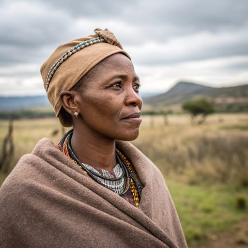 Bakoena woman from Lesotho, Botswana (Kweneng District, around Molepolole) and South Africa's Free State and North West provinces, related phenotype reference