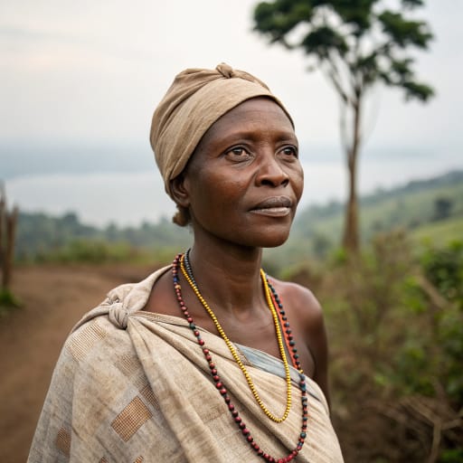Bakweri woman from Slopes of Mount Cameroon and the nearby coast in Fako Division, Southwest Region, Cameroon, around Buea, Limbe and Tiko, related phenotype reference